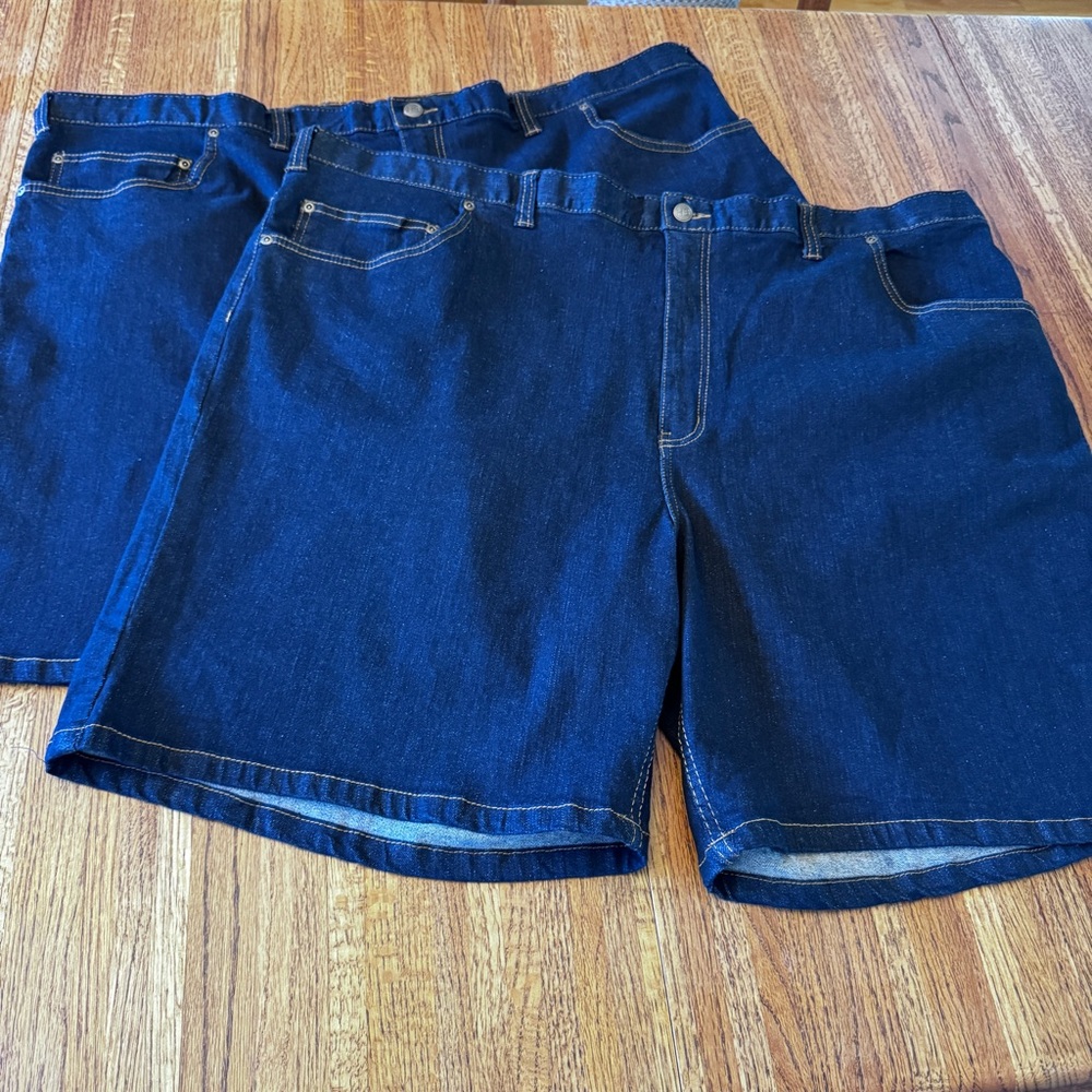 Bundle of 2 new men’s stretch denim $45 shorts, size 50R by Harbor Bay